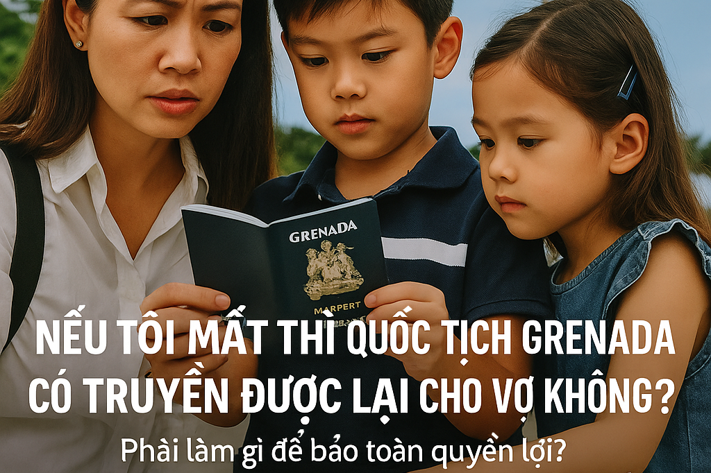 Nếu tôi mất thì quốc tịch Grenada có truyền được lại cho vợ con không? Phải làm gì để bảo toàn quyền lợi?